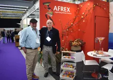Etienne Taitz and John Kowarsky of Afrex presenting cape flora and decorative flowers
